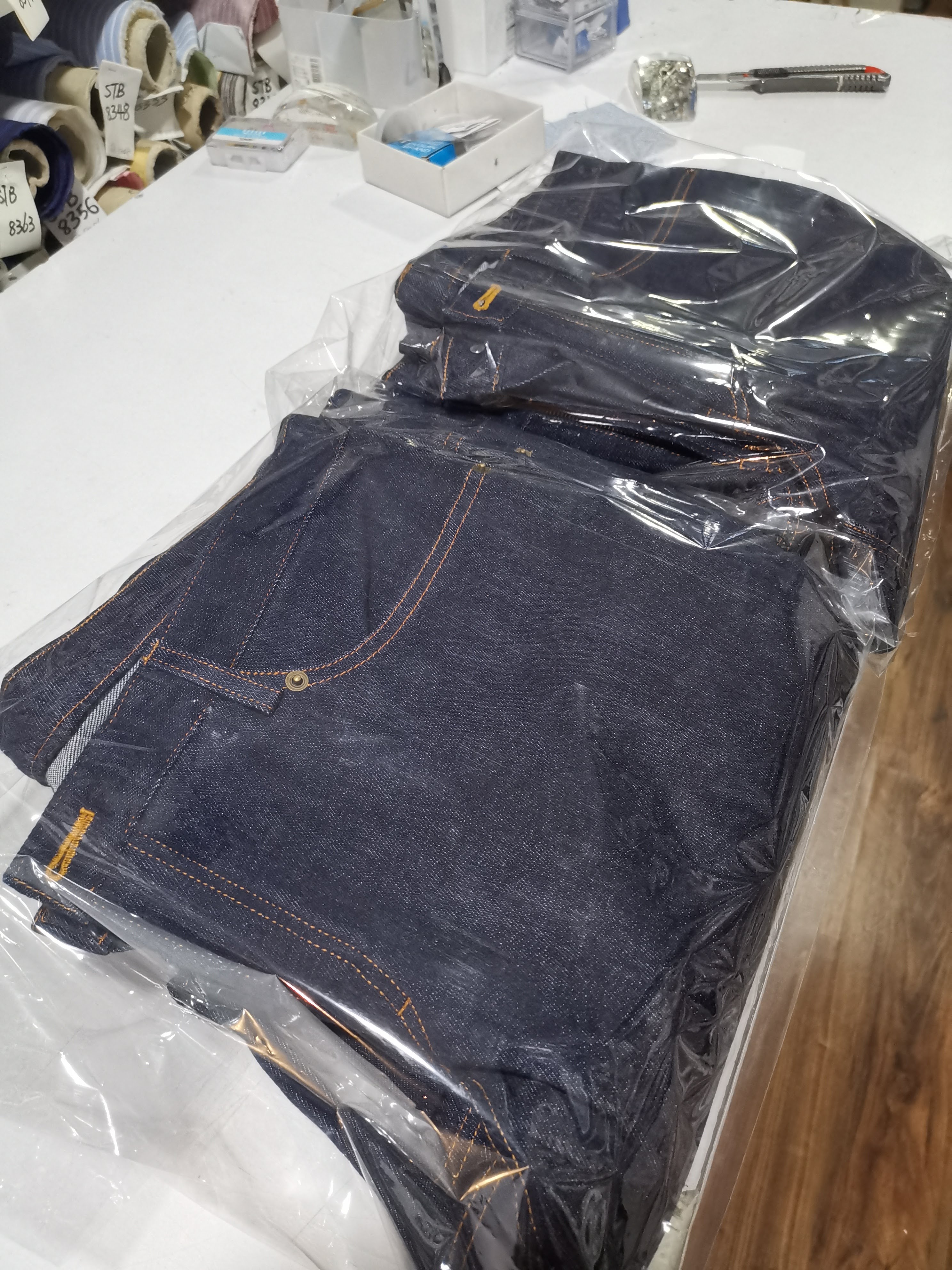 Fleet of bespoke jeans